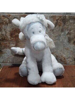 Disney Store Snowflake Pals Tigger Plush Stuffed Animal White Silver Holiday Des